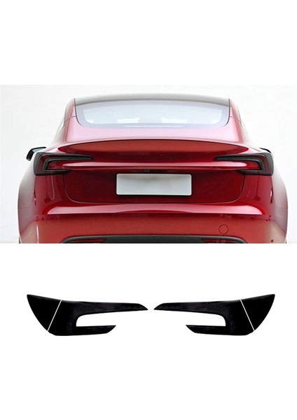 2024 Araç Arka Stop Lambası Koruyucu Film Tpu Kuyruk Lambası Kapağı Çıkartma Trim - Füme Siyah (Yurt Dışından)