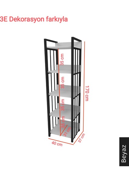 3E Dekorasyon Yapı Banyo Dolabı Raflı Mikrodalga Dolabı Çok Amaçlı Düzenleyici Mutfak Dolabı Kiler Rafı Mdf 170 cm