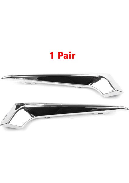 1 Takım Ön Tampon Sis Aydınlatma Koruması ve Krom Trim Şerit 2016 2017 2018 Araba Farı Izgara Kapağı Trim (Yurt Dışından)