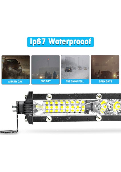 LED Işık Çubuğu Spot Taşkın Combo Işın Ince Tek Sıralı LED Sürüş Lambası Kapalı Yol Işıkları LED Çalışma Işığı - 30 Inç (Yurt Dışından)