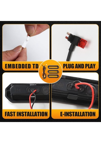 2021 2022 2023 2/4 Kapılı Siyah Izgara Kiti Aksesuarları Için LED Izgara Işıkları (Yurt Dışından)