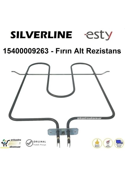 Ankastre Fırın Silverlıne Alt Rezistans 1200 Watt