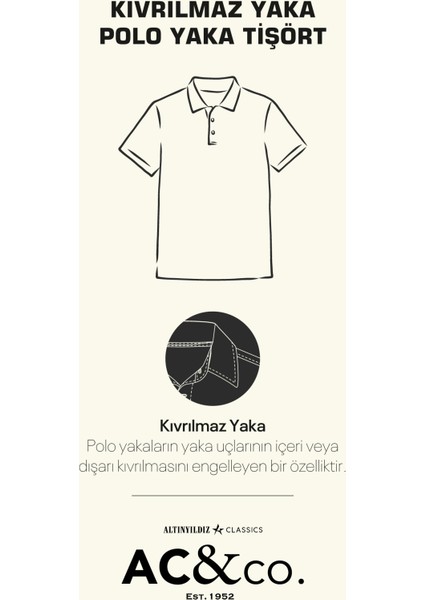 ALTINYILDIZ CLASSICS Erkek Sarı %100 Pamuk Kıvrılmaz Polo Yaka Slim Fit Dar Kesim Tişört indirimleri