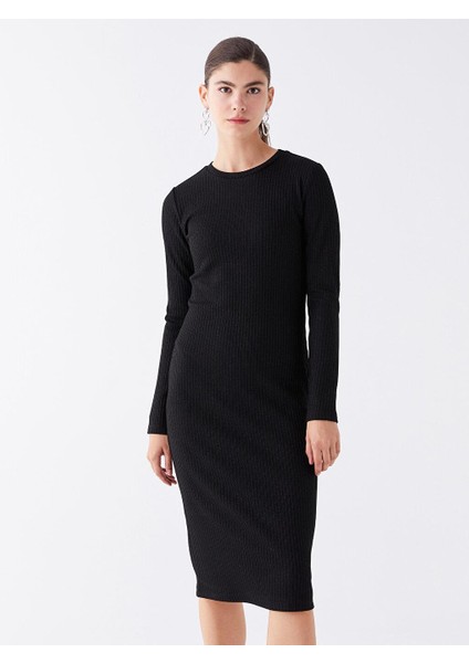 Vision Bisiklet Yaka Düz Uzun Kollu Kadın Elbise fiyatları