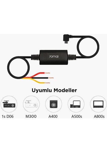 70mai UP02 Park Gözetim Modu Kablosu Up02 A800 /A500s / D07/ D08 / D05 Hardware Kit