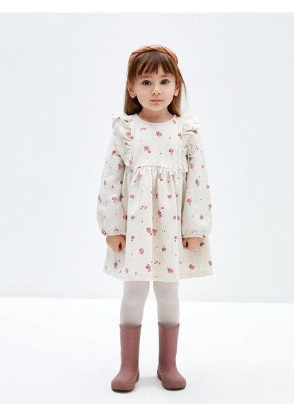 Baby Bisiklet Yaka Kız Bebek Elbise
