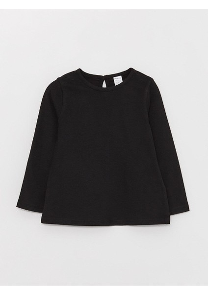 Baby Bisiklet Yaka Basic Kız Bebek Tişört