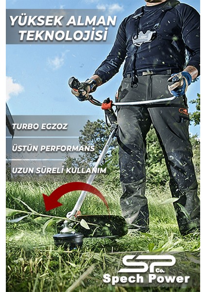 14 Hp Yan Tipi Benzinli Motorlu Ot Çalı Tırpanı Çim Biçme Tirpan Makinesi Misine Hediye indirimleri