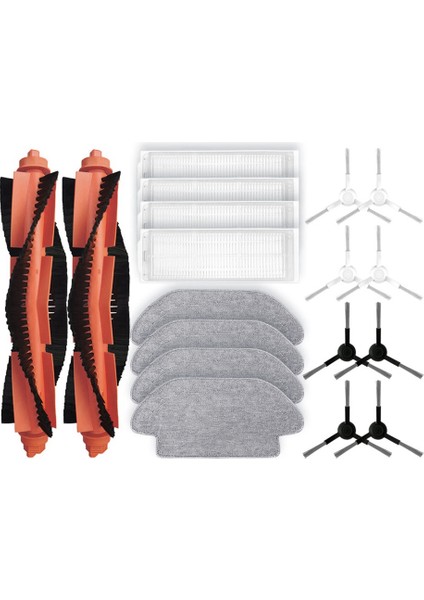 Vakum Aksesuarları, Mi Robot Vakum Paspas 2s/paspas P/mop PRO/XMSTJQR2S / STYTJ02YM Yedek Parçalar Ana Yan Fırça Hepa Filtre Paspas, Gösterildiği Gibi (Yurt Dışından)
