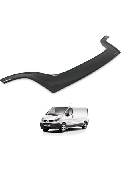 Esa Renault Trafic Ön Kaput Koruyucu Rüzgarlığı Abs Plastik Piano Black 2001-2013 Yıllarına Uyumlu