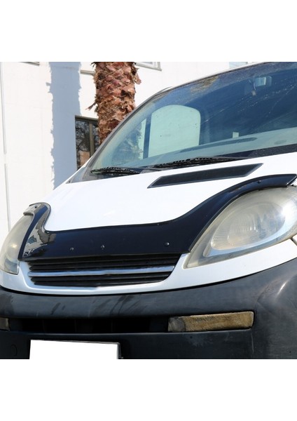 Esa Renault Trafic Ön Kaput Koruyucu Rüzgarlığı Abs Plastik Piano Black 2001-2013 Yıllarına Uyumlu