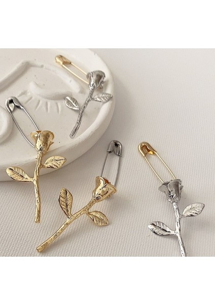 Kadın Gold & Gümüş Karışık Şahsu Küpe (Tek Kulak )
