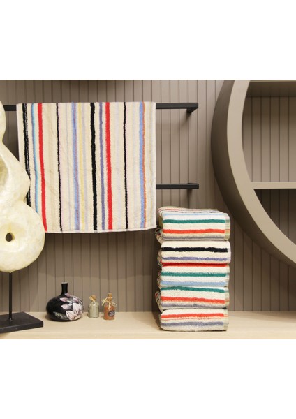 Pamuklu 6'lı 50X90 cm Karma Renkli El & Yüz Havlu Seti