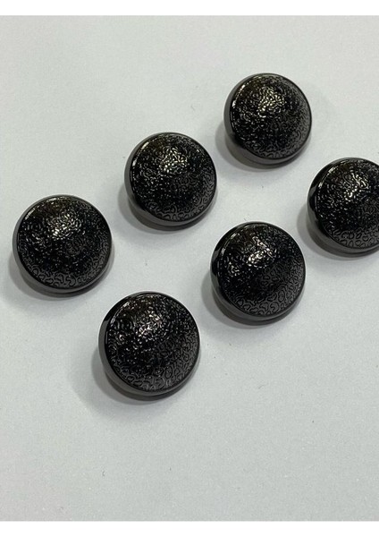 Metal Düğme/hırka Yelek Boyu/ 6 Lı Set/1,8 CM/JX019/ANTRASIT