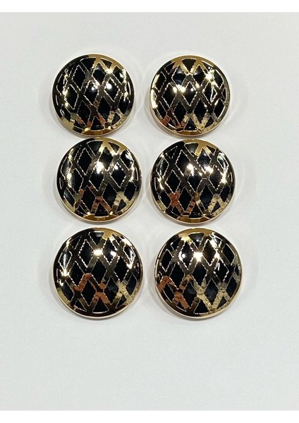 Metal Düğme/kaban Manto Boyu/ 6 Lı Set/2,5 CM/JX008