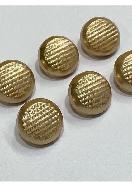 Metal Düğme/hırka Yelek Boyu/ 6 Lı Set/1,8 CM/JX30/MAT Gold