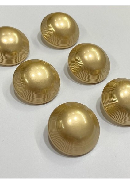 Metal Düğme/kaban Manto Boyu/ 6 Lı Set/2,5 CM/JX022/MAT Gold