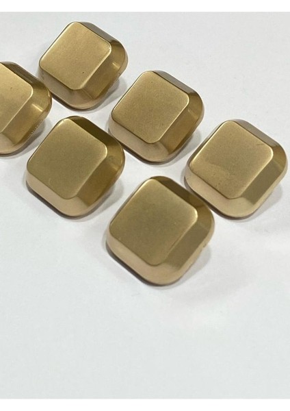 Metal Düğme/hırka Yelek Boyu/ 6 Lı Set/1,7 Cm/jx3/mat Gold