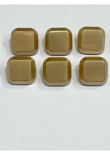 Metal Düğme/hırka Yelek Boyu/ 6 Lı Set/1,7 Cm/jx3/mat Gold