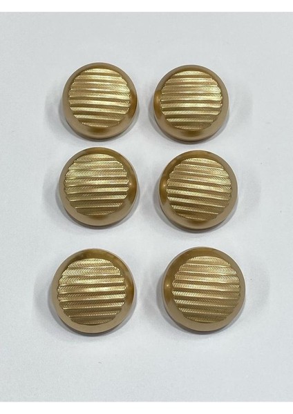 Metal Düğme/trençkot Ceket Boyu/ 6 Lı Set/2,5 CM/JX30/MAT Gold