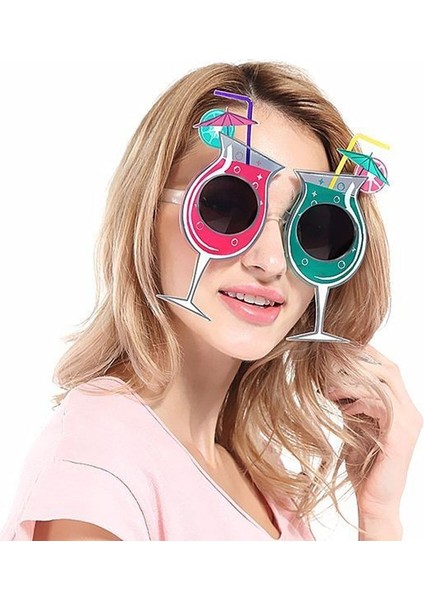 Coctail Kokteyl Kadehi Şeklinde Parti Gözlüğü 1 Adet Hawai Retro modelleri
