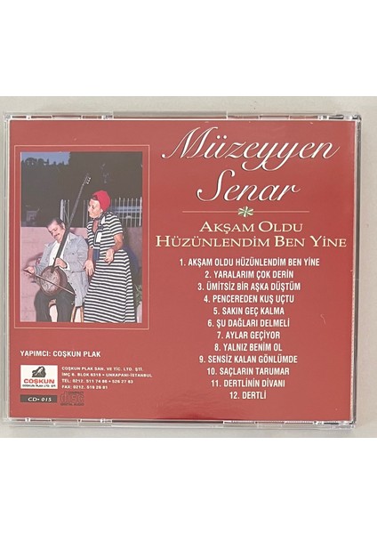 Müzeyyen Senar Akşam Oldu Hüzünlendim Ben Yine CD (Orjinal Dönem Baskı) fiyatları