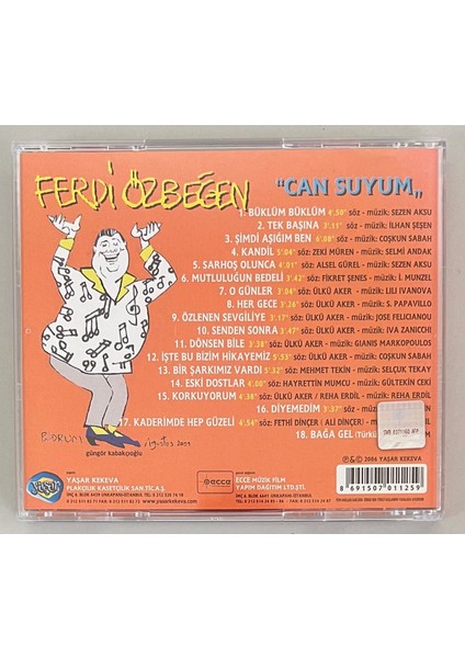 Ferdi Özbeğen Can Suyum Büklüm Büklüm CD (Orjinal Dönem Baskı) fiyatları