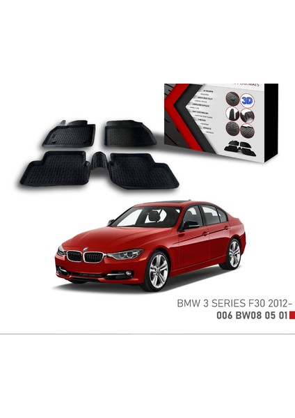 Bmw 3 Series Için Uyumlu F30 -2012 3D Paspas