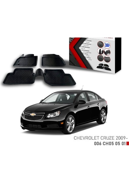 Chevrolet Cruze -2009 Için Uyumlu 3D Paspas