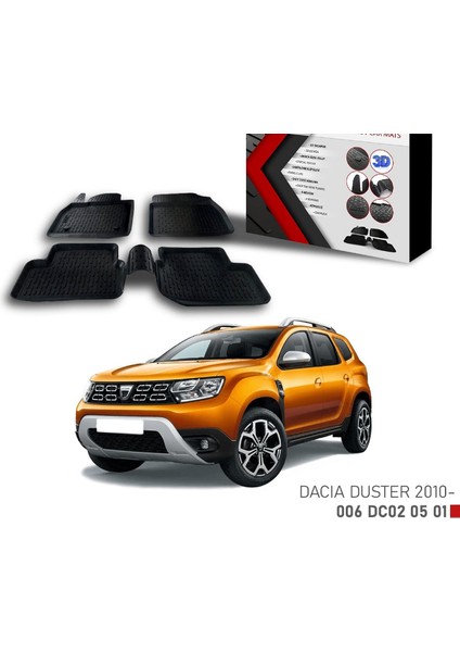 Dacia Duster -2010 Için Uyumlu 3D Paspas