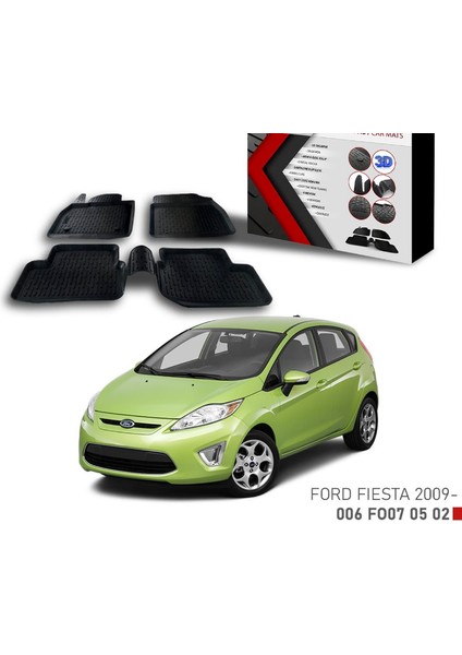 Ford Fiesta -2009 Için Uyumlu 3D Paspas
