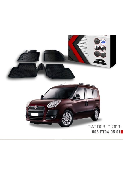 Fiat Doblo -2010 Için Uyumlu 3D Paspas