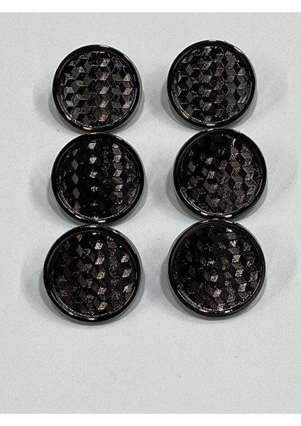 Metal Düğme/trençkot Ceket Boyu/ 6 Lı Set/2,3 CM/JX16/SIYAH