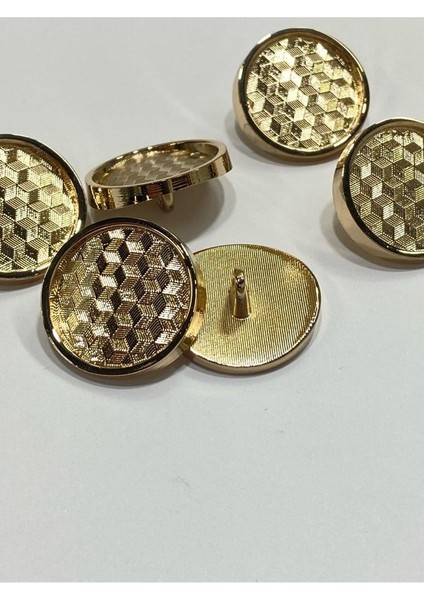 Metal Düğme/trençkot Ceket Boyu/ 6 Lı Set/2,3 CM/JX16/GOLD