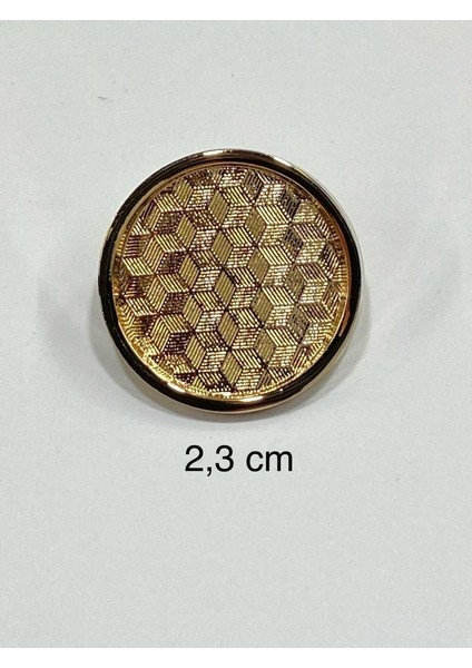 Metal Düğme/trençkot Ceket Boyu/ 6 Lı Set/2,3 CM/JX16/GOLD