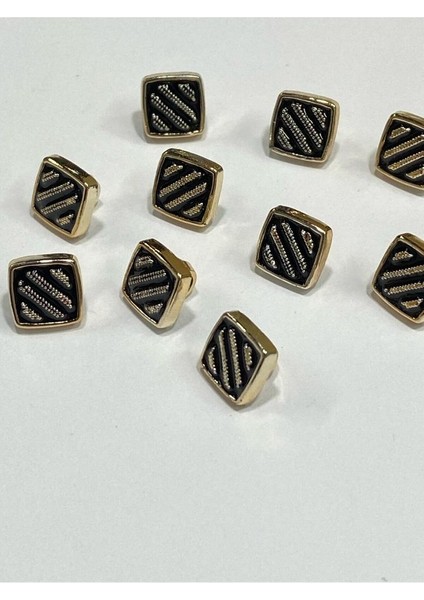 Bluz Gömlek Düğmesi/metalize(Plastik) Düğme / 10 Lu Set / 1 cm