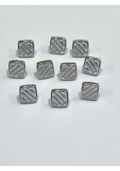 Bluz Gömlek Düğmesi/metalize(Plastik) Düğme / 10 Lu Set / 1 cm