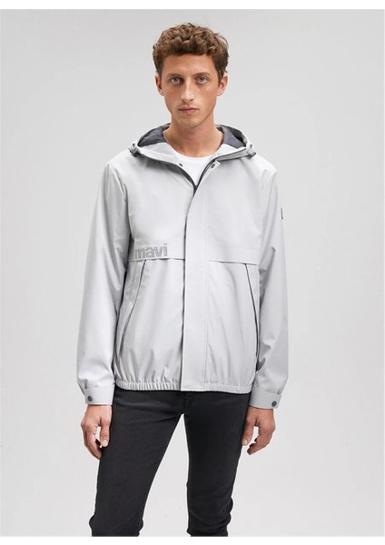 M0110145-70075 Açık Gri Erkek Regular Kapüşonlu Şişme Mont modelleri