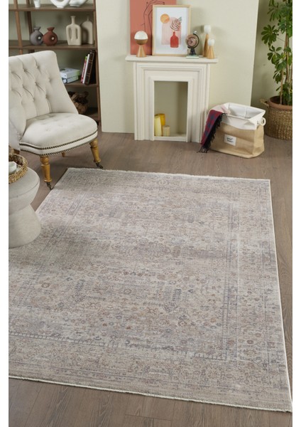 Valeria %100 Polyester Vintage Modern Dokuma Salon Oturma Odası Halısı