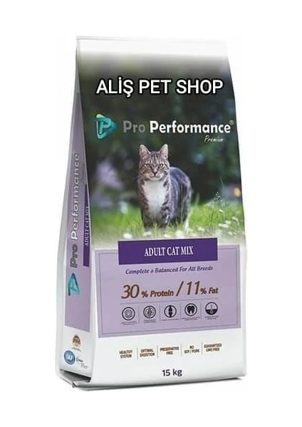 Pro Performance Premium Tavuk, Biftek ve Karidesli Yetişkin Kedi Maması 15kg