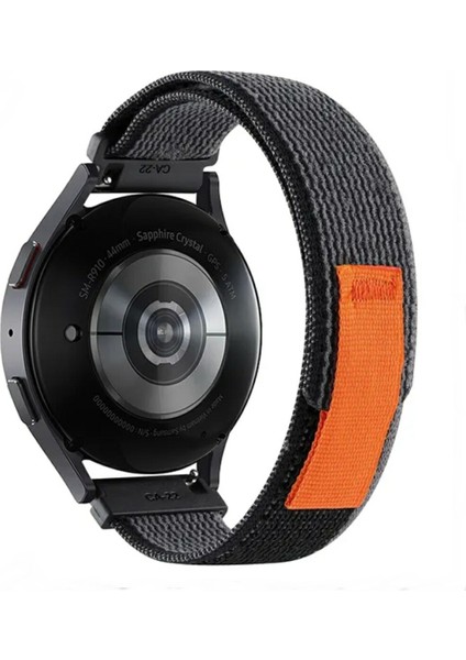 20 mm Universal Trail Loop Cırtlı Bant Kordon Gri Siyah