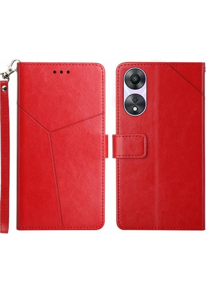 Oppo A78 4g Telefon Kılıfı Için Kılıf Kapak Çevirin Kitap Katlanır Deri Cüzdan Tpu (Yurt Dışından)