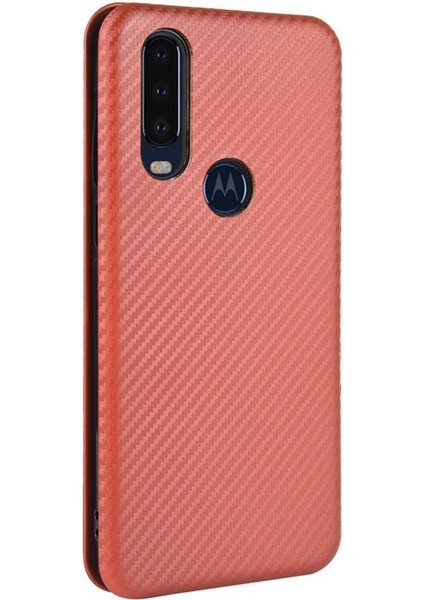 Motorola Moto Bir Makro/g8 Manyetik Karbon Fiber Deri Oynamak Için Kılıf (Yurt Dışından) modelleri