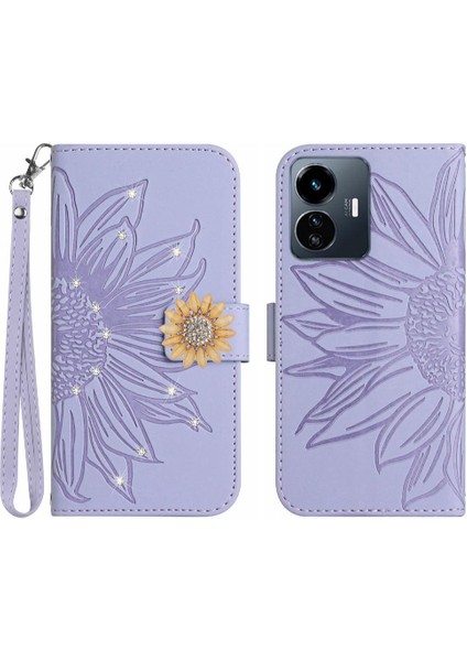 Vivo Y22/Y22S/Y35 Telefon Kılıfı Kart Tutucu Flip Cüzdan Kredi Kartı (Yurt Dışından)