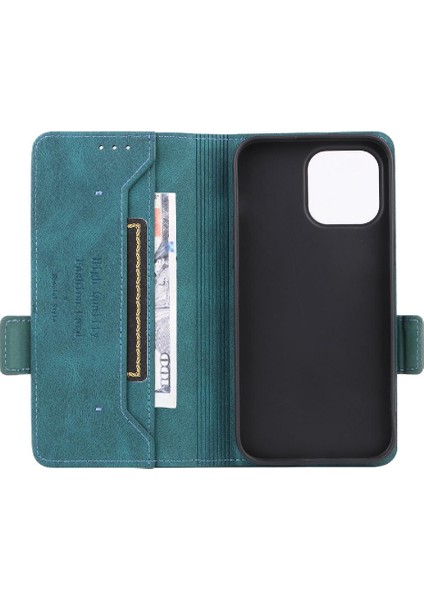 Kart Tutucu Kickstand Deri Folio Flip ile iphone 14 Pro Max Için Kılıf (Yurt Dışından)