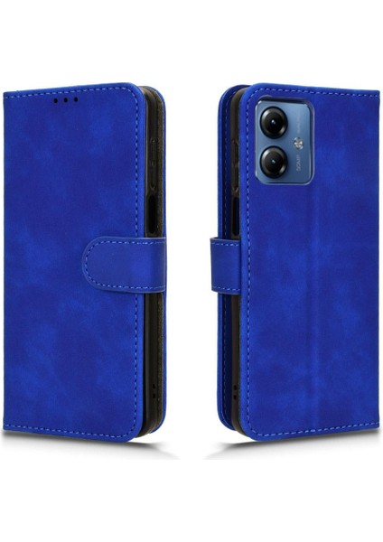 Motorola Moto G14 4g Deri Folio Flip Case Kart Ekleme Için Kılıf (Yurt Dışından)