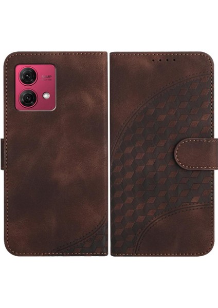 Motorola Moto G84 5g Darbeye Deri Kılıf Manyetik Kart Tutucu (Yurt Dışından)