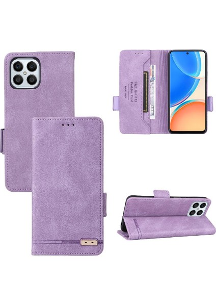 Onur X8 Deri Folio Flip Case Kart Ekleme Koruyucu Tam Için Kılıf (Yurt Dışından)