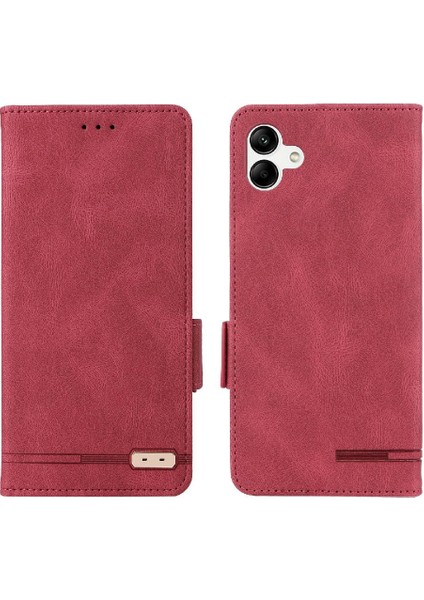 Kart Tutucu Kickstand Deri Folio ile Samsung Galaxy A04 4g Için Kılıf (Yurt Dışından)