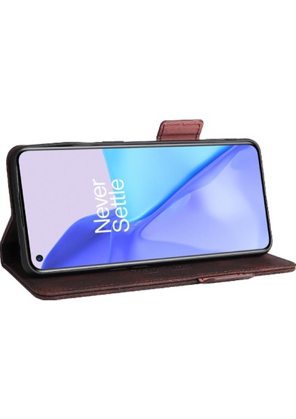 Kart Tutucu Kickstand ile Oneplus 9 Deri Folio Flip Case Için Kılıf (Yurt Dışından) fırsatları